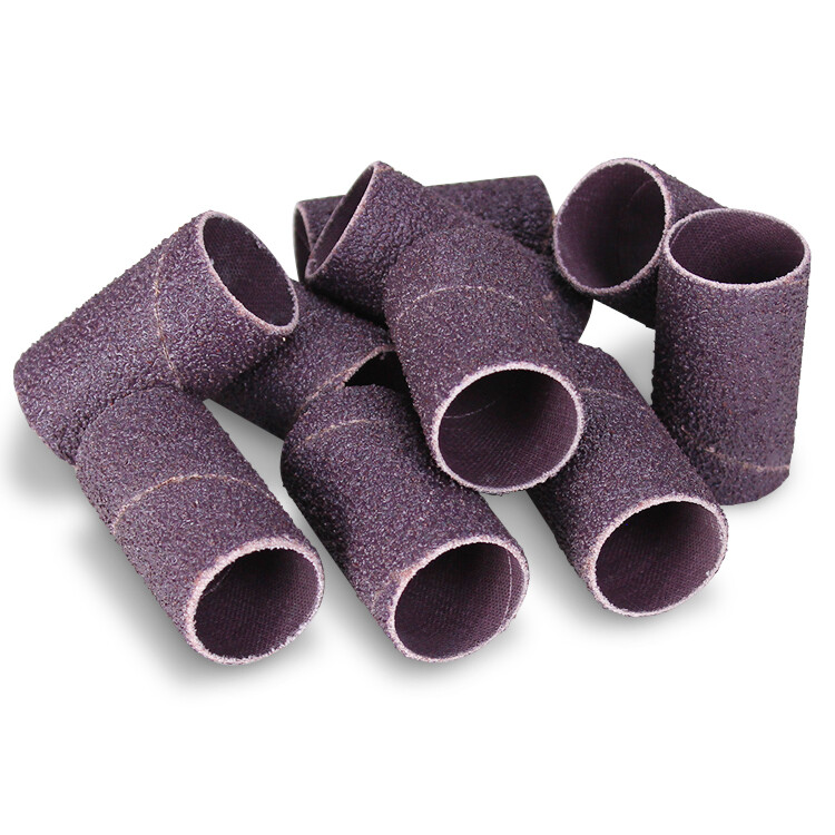 3/4″ x 1″ Aluminum Oxide Spiral Bands, No Lap Sanding Sleeves – 10 Pack