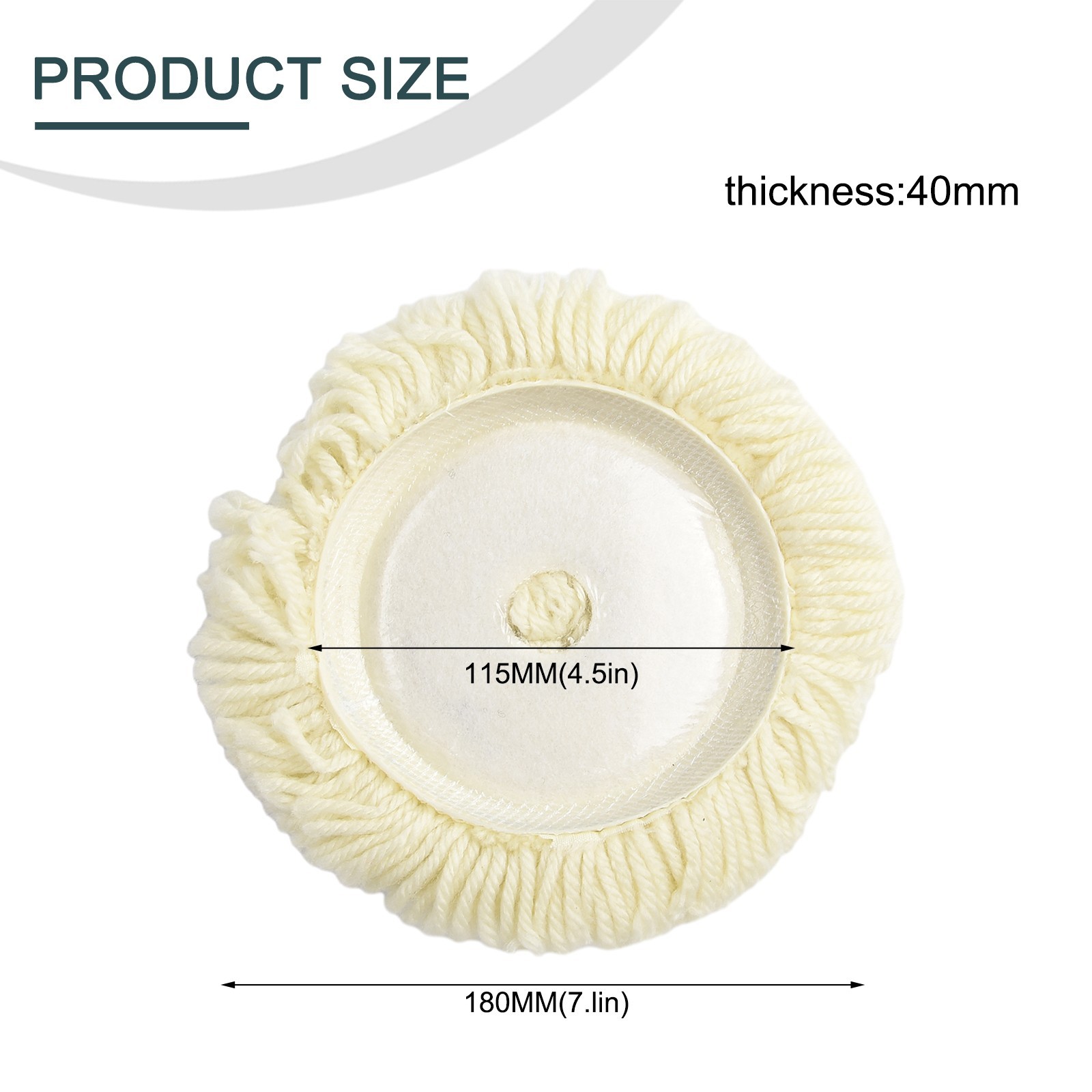 7 180mm Wool Polishing Buffing Bonnet Buffer Pad For Car Polisher Cleaning Set