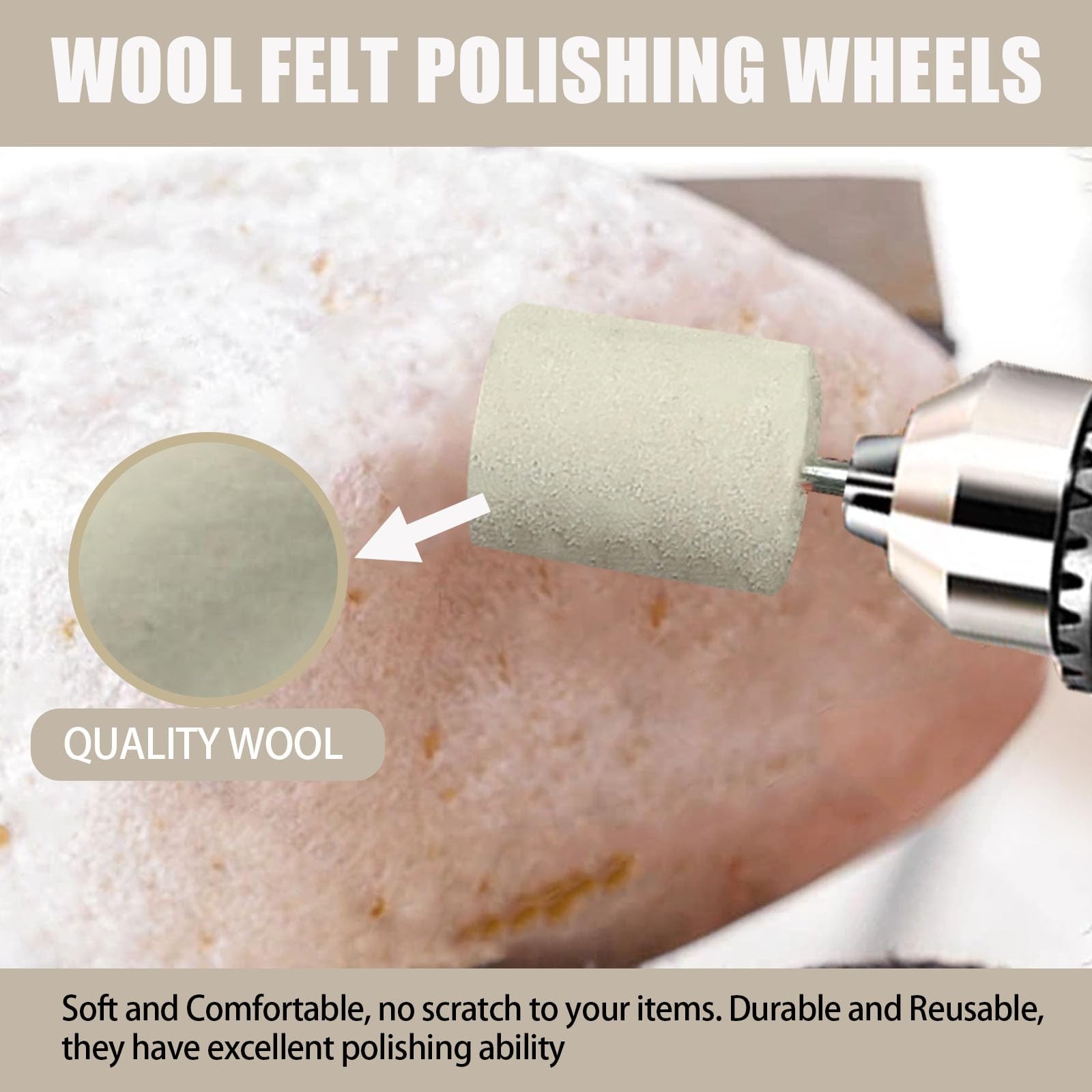 122Pcs Polishing Buffing Wheel Kit for Dremel and 2Pcs Polishing Compound 10Pcs