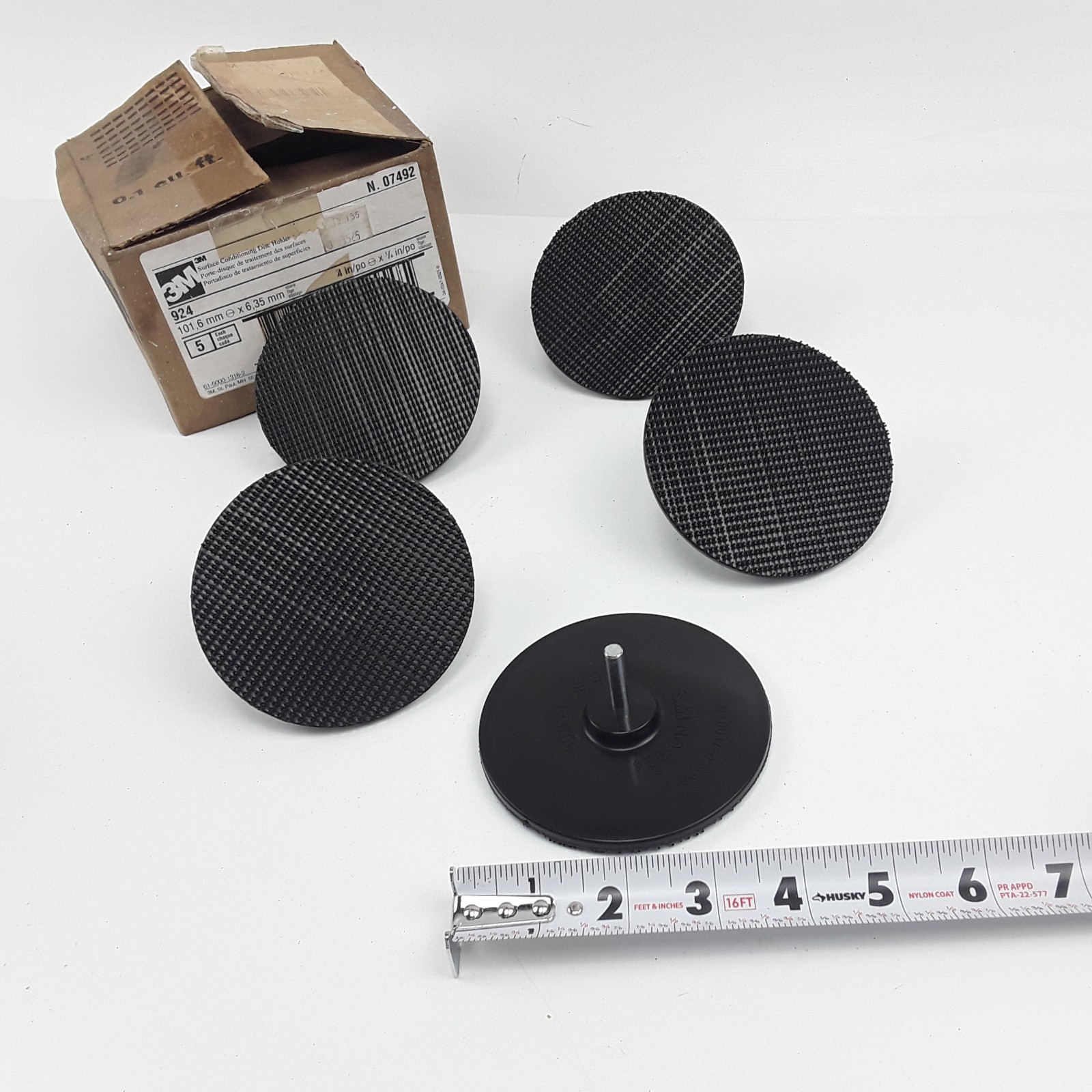 Scotch-Brite Surface Conditioning Disc Pad Holder 924, 4 in X 1/4 In, 5 Ea/case