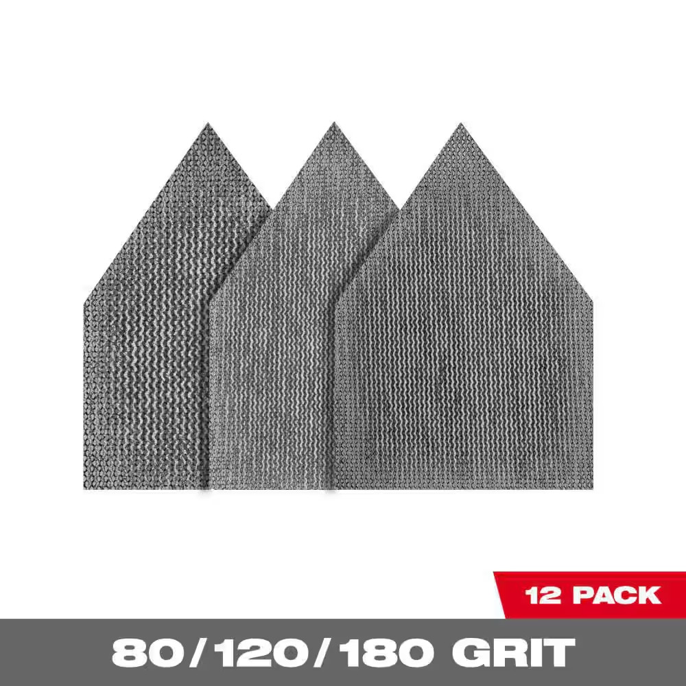 3-3/4 In. Mesh Sanding Sheets Kit for M12 FUEL Orbital Detail Sander (12-Pack)