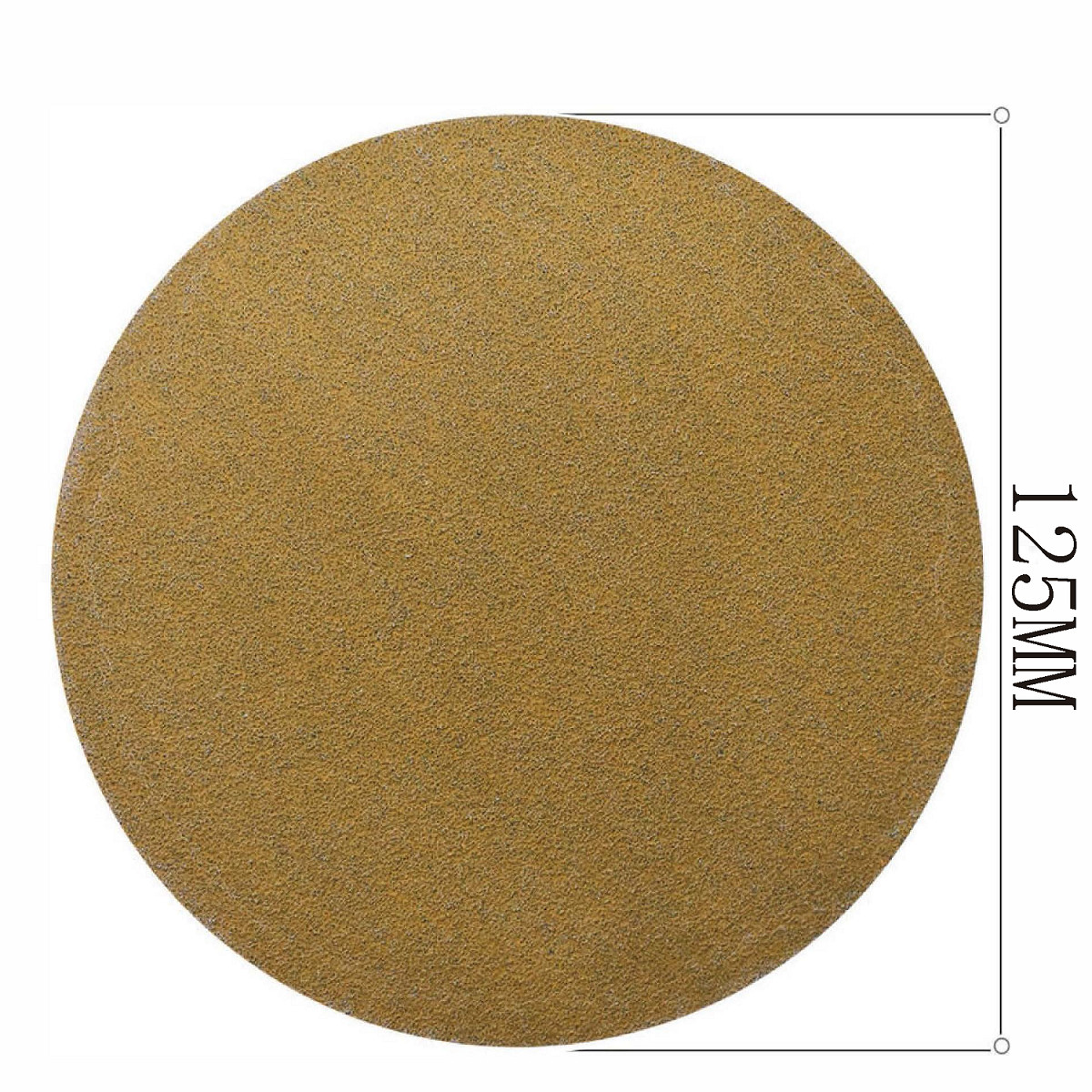 50PCS 125mm 5 In Gold sandpaper No Hole Hook & Loop Grip Sanding Discs 180 Grit