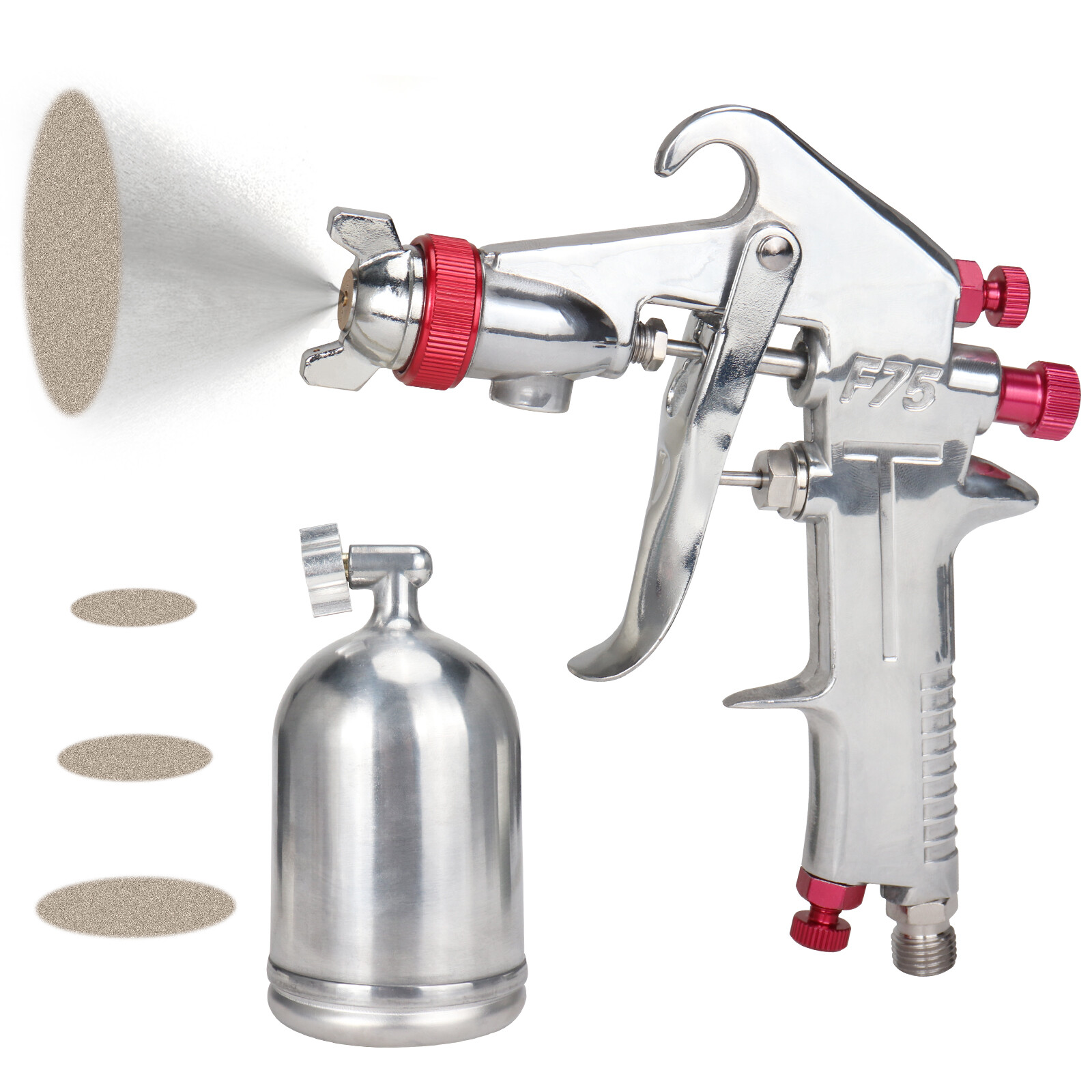 1.5mm Nozzle HVLP Air Spray Gun For Car Auto Paint Sprayer Touch Up Gravity Tool