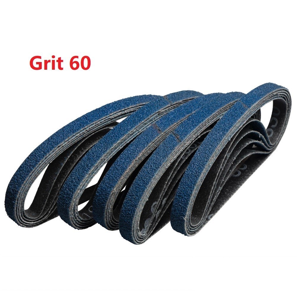 10x330mm Sanding Belts with Zirconium Oxide Set of 25 Grit 40 60 80 120