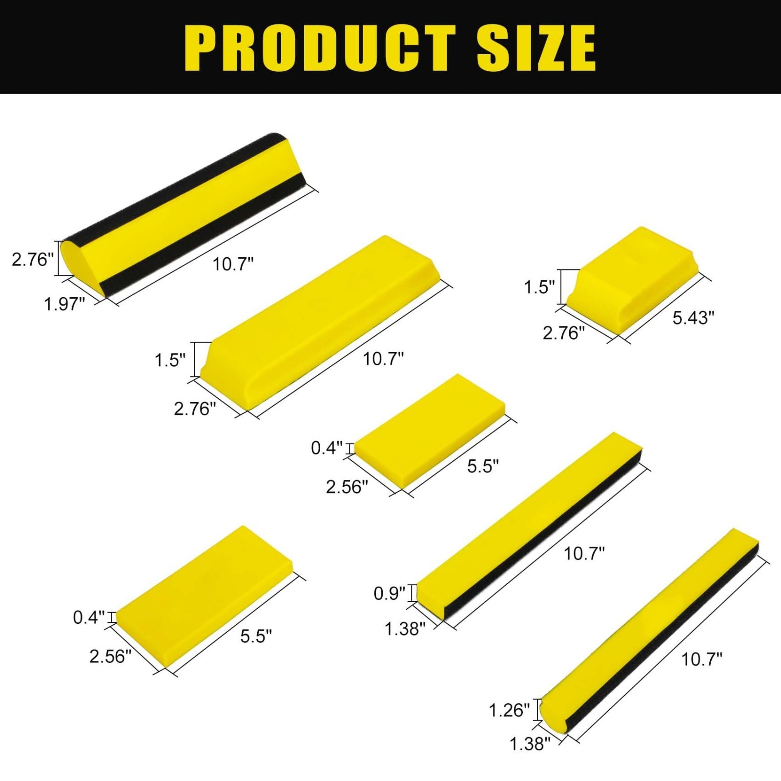 7pcs Hand Sanding Block Set for Auto Body & Woodworking – Perfect for Crafts Pol