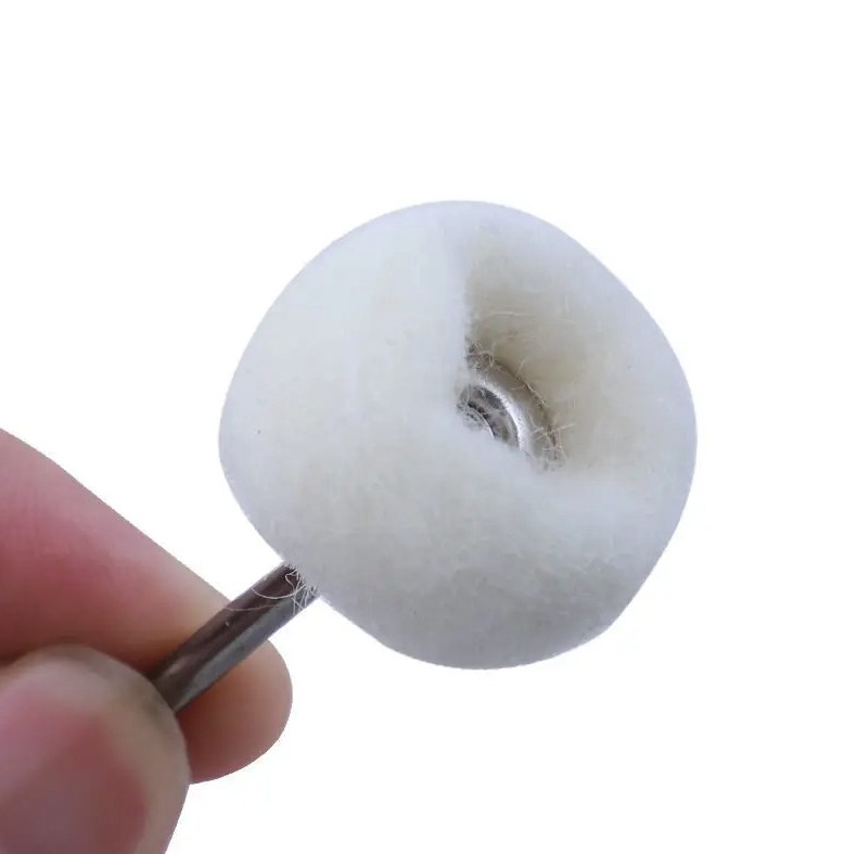 10pcs Mini Sanding Polishing Wheels Shank Felt Buffing Drill Tools – NEW