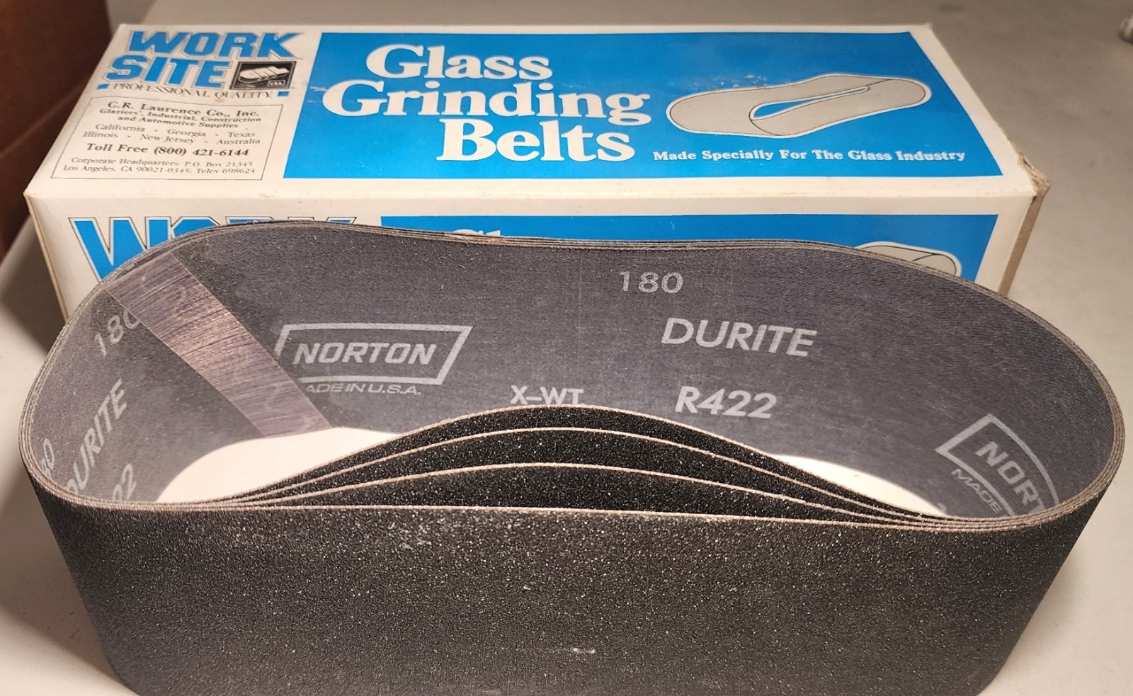 Norton Durite R422 3″ x 24″ 180 Grit Sand/Grinding Belt – QTY: 4 belts (CRL box)