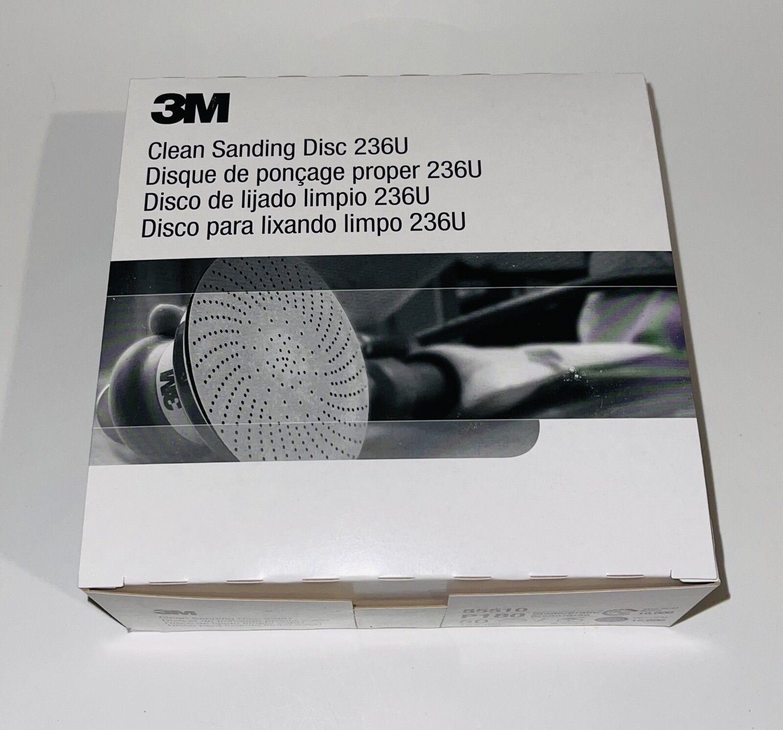 250 Pc 3M P180 Grit Clean 6” Sanding Disc 55507 Hookit Sand Paper 236U Pack Gold