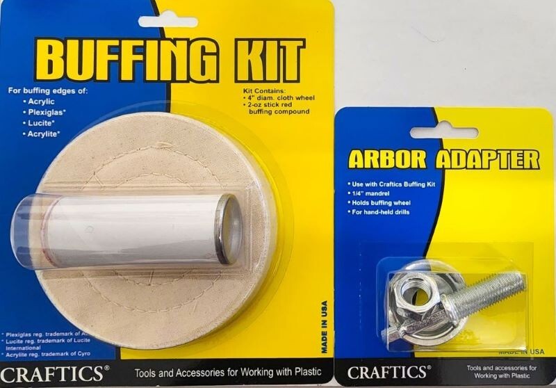 Craftics Buffing Kit and Arbor Adapter for Plastics