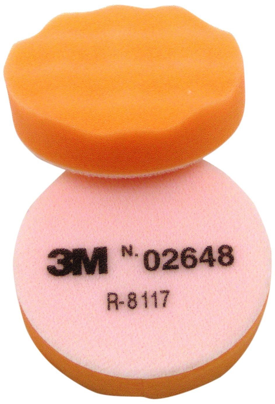 3M FinesseitFoam Buffing Pad 3-1/4 in Orange Foam Black Loop