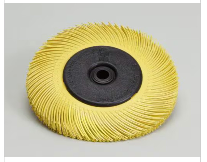 3M 33129 ScotchBrite Radial Bristle Brush, 7-5/8x 1x 1-1/4 in 80 T-C with Flange