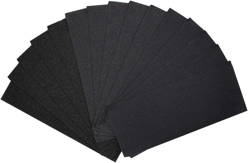 Easy-Identify Grit Sandpaper Set – Waterproof 9×3.6 Inch for Efficient Polishing