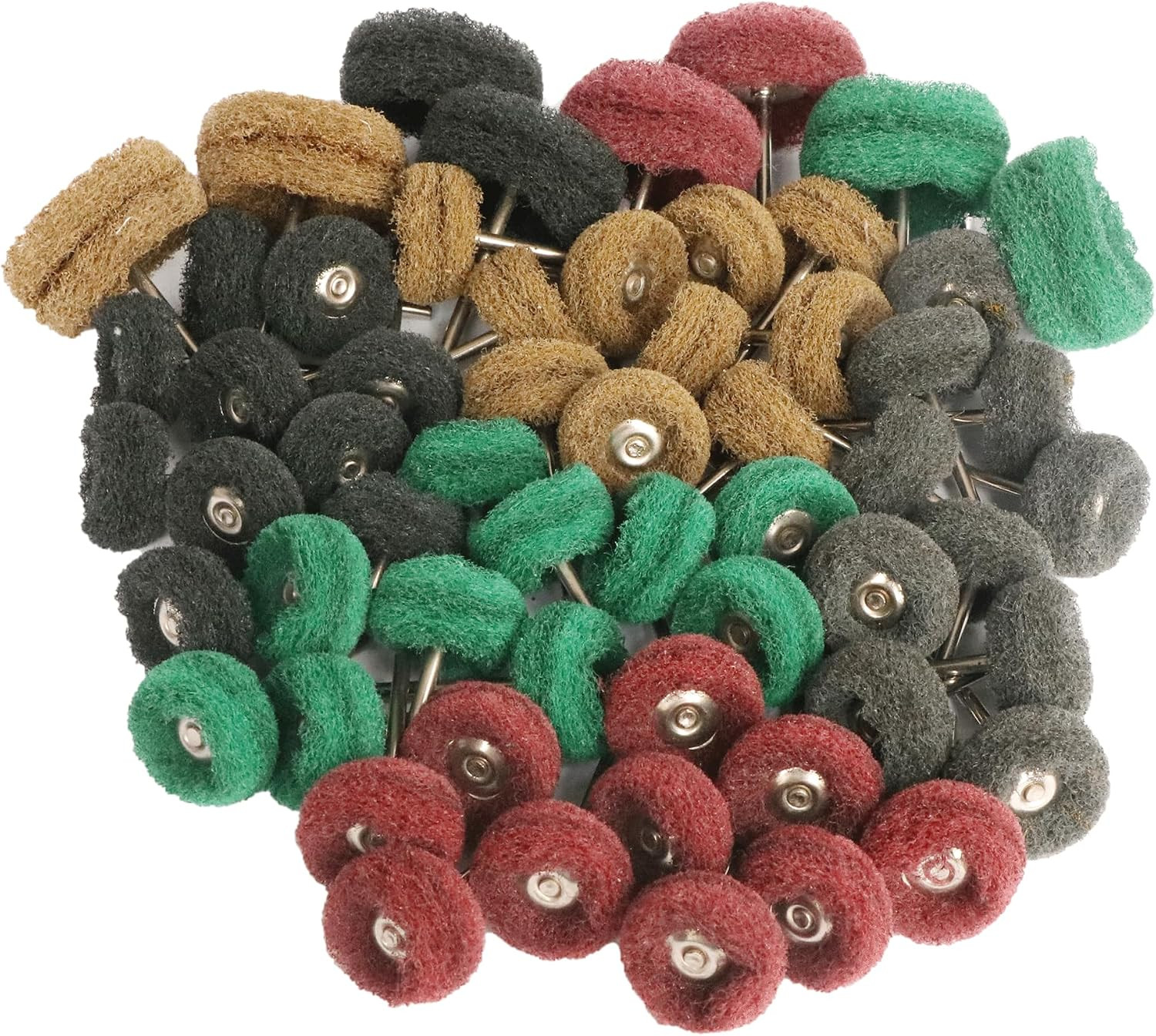 FPPO 58PCS Abrasive Buffing Polishing Wheel Set for Rotary Tools,Scouring Pad Mi