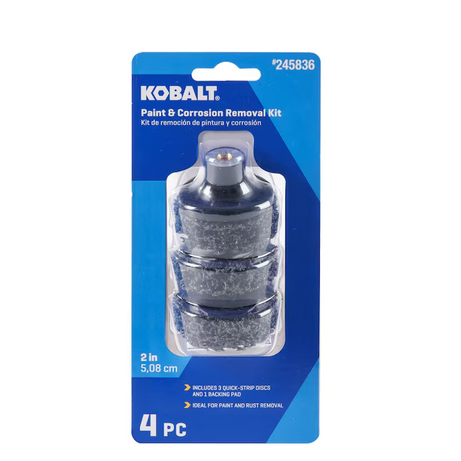 Kobalt 4 PIECE 2″ PAINT & CORROSION REMOVAL KIT 245836 NEW – Buy More & Save!
