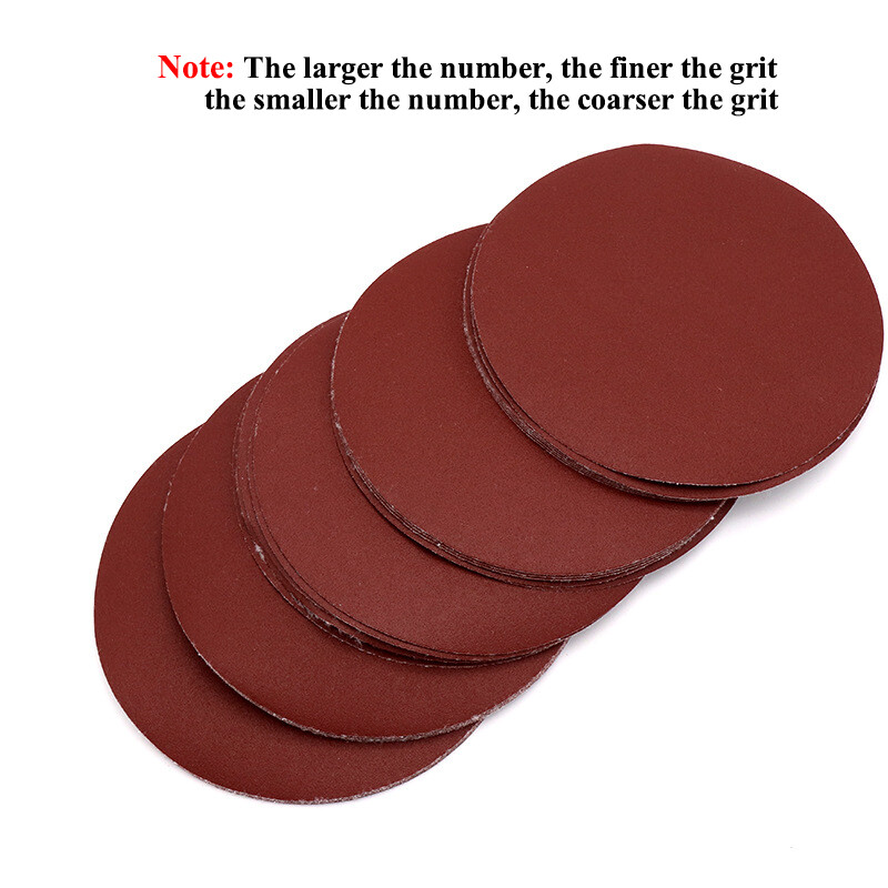 5/6 Inch Flocking Red Sandpaper Round Sheet Polishing Grinding Discs Self-Stick