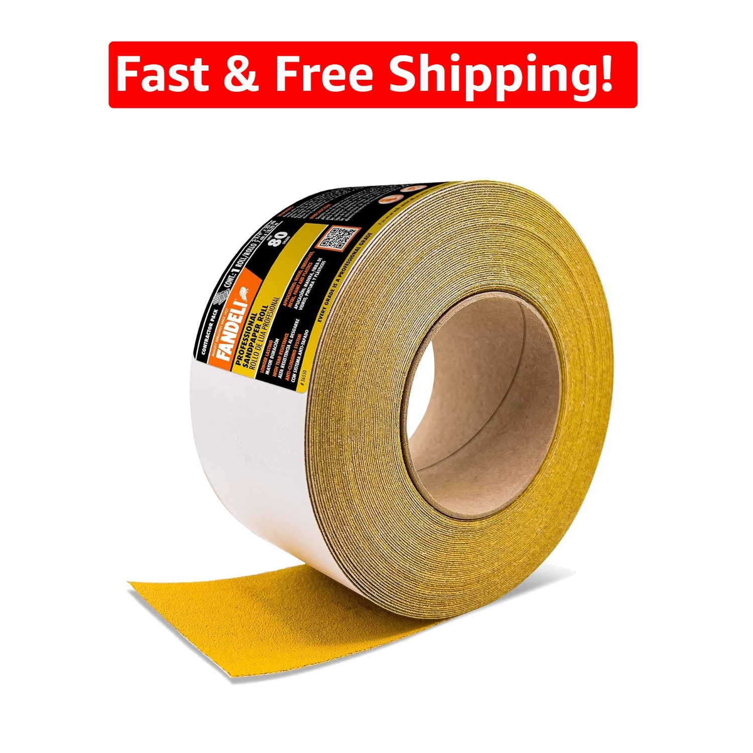 Economical 80 Grit Self-Adhesive Sanding Roll for Effortless Wood Refinishing