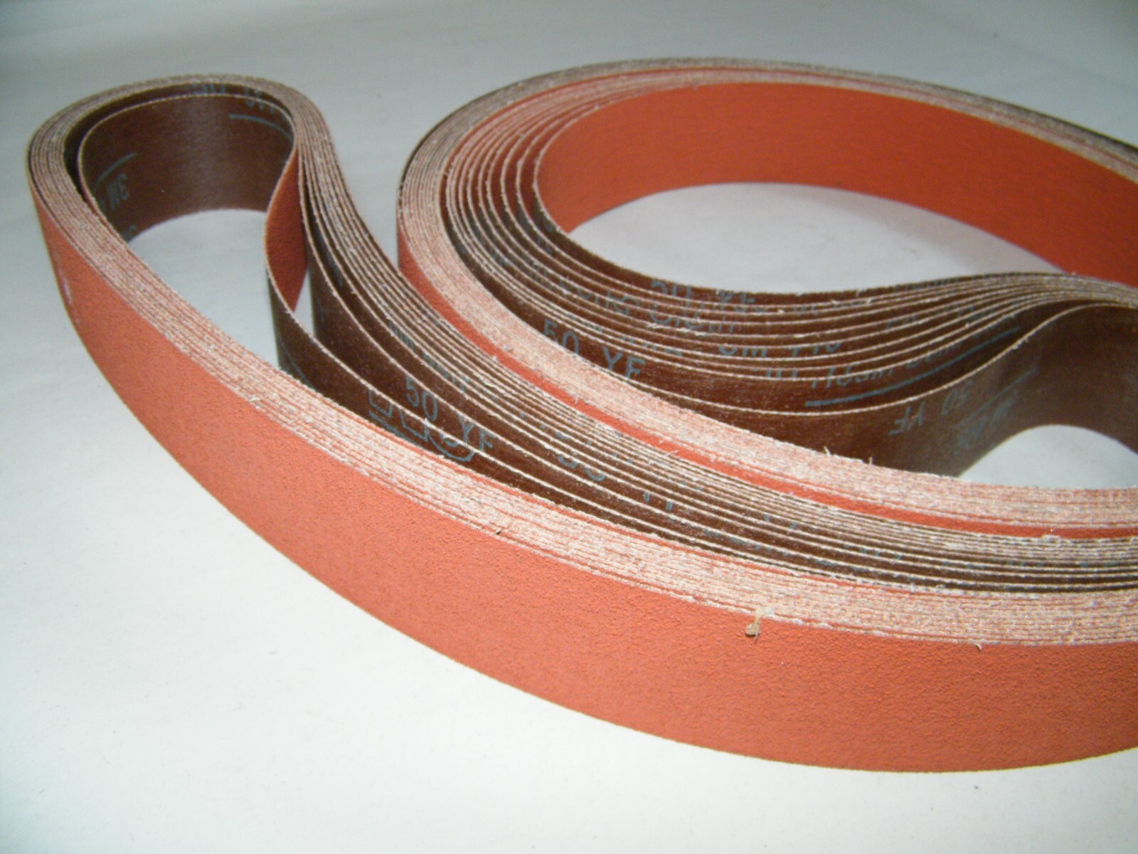 (10) 3M 446 50 YF SANDING BELTS RESIN BOND CLOTH 2 1/4″ X 130″