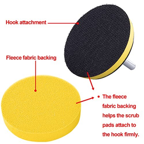17 Pieces Buffing Pads Foam Polishing Pad Wax Buffer Polish Pads 3 Inch