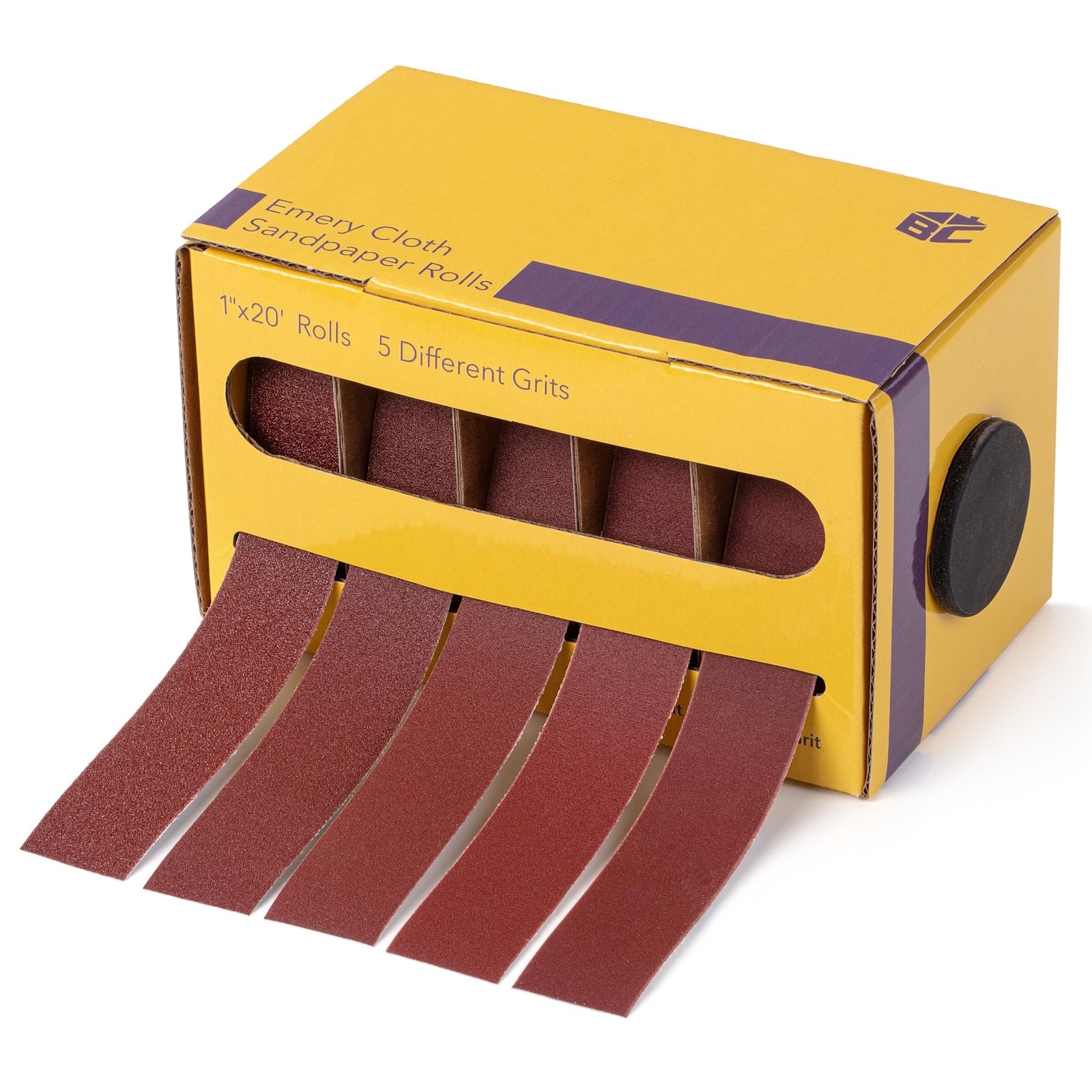 Bates Emery Cloth Roll, 1″ x 20 FT, 5 Pack, 150/240/320/400/600 Grit, Abrasiv…