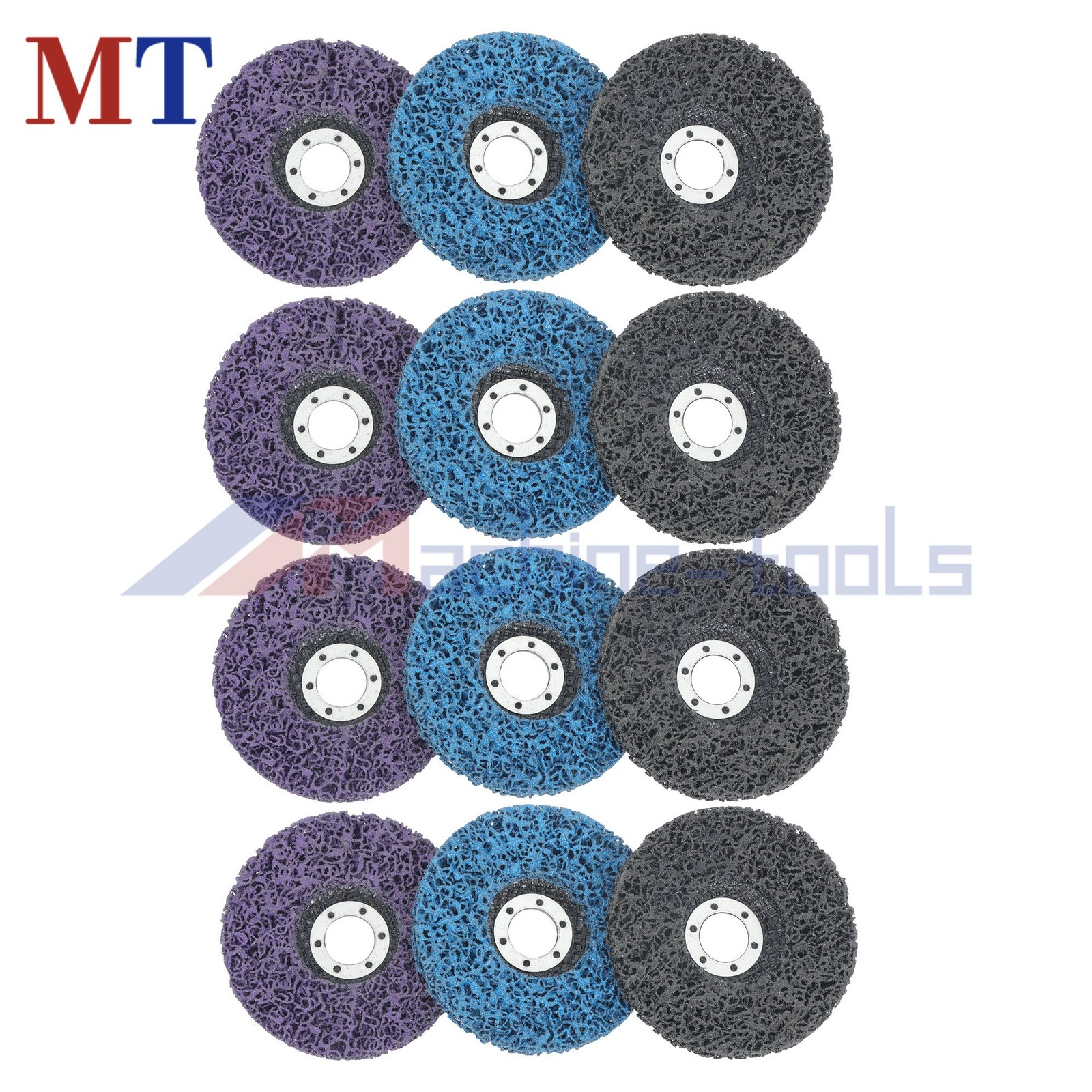 12Pcs 4.5″x7/8″ Strip Discs Wheel Paint Rust Removal Clean For Angle Grinder
