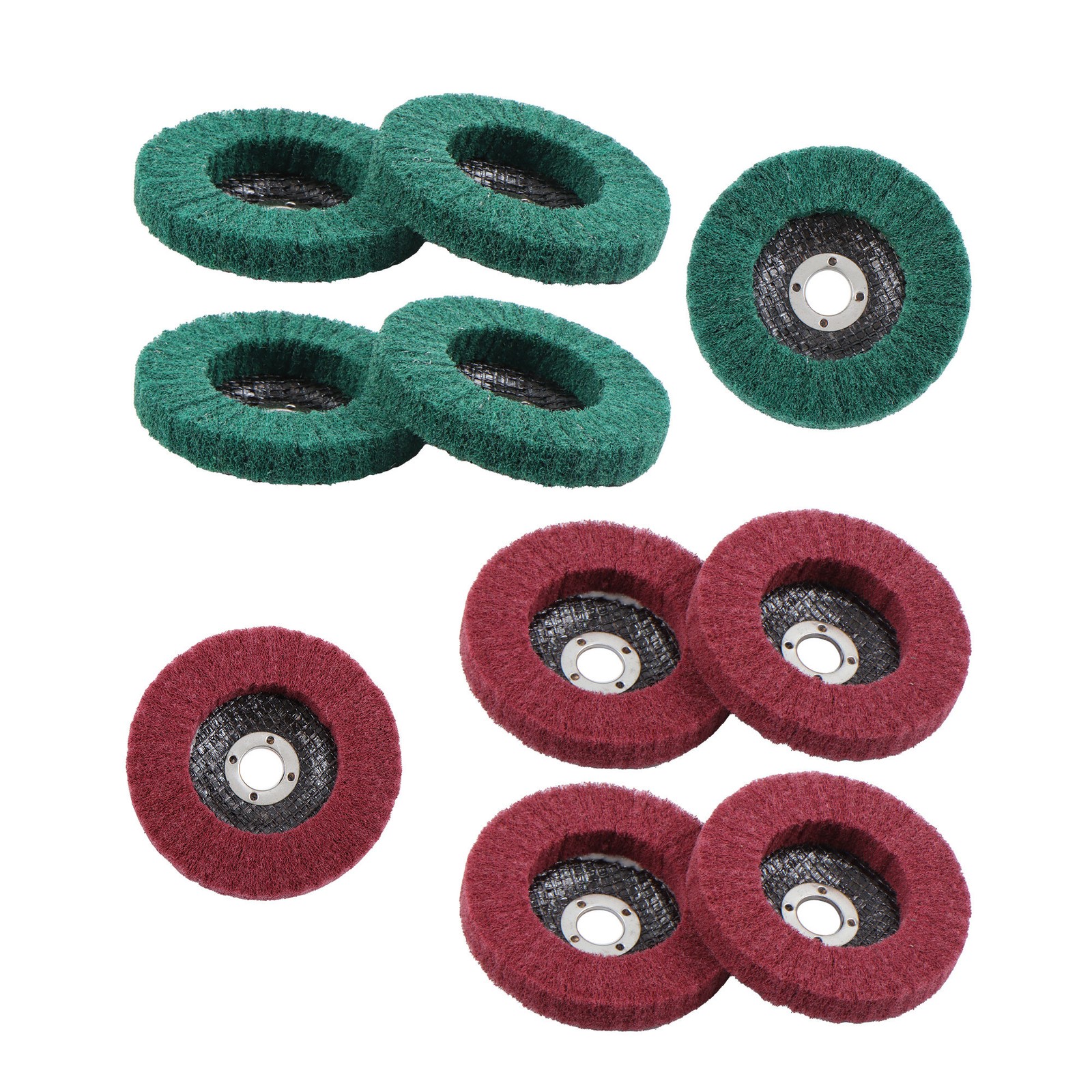 10 Pack 180 & 320 Grit Scour Flap Discs Set for Angle Grinder (4″ x 5/8″)