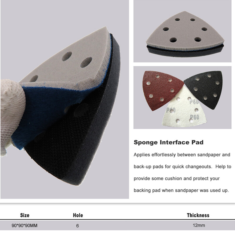 Triangle Soft Hook and Loop Sanding Disc Cushion Interface Pad Backing Pads New