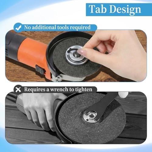 2PCS Angle Grinder Flange Nut with 5/8-11 Inch Thread Metal Grinder Lock Nut