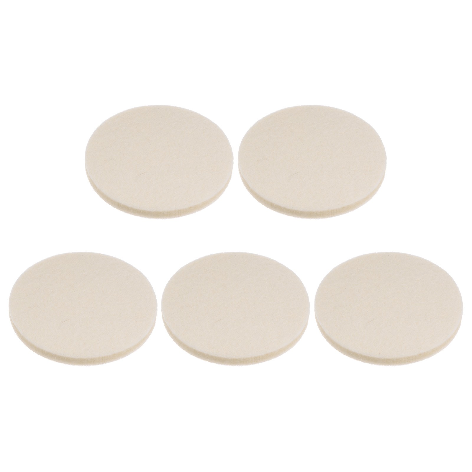 5pcs Wool Felt Polishing Pads 3 Inch Buffing Wheel Polish Pad Flocking Back