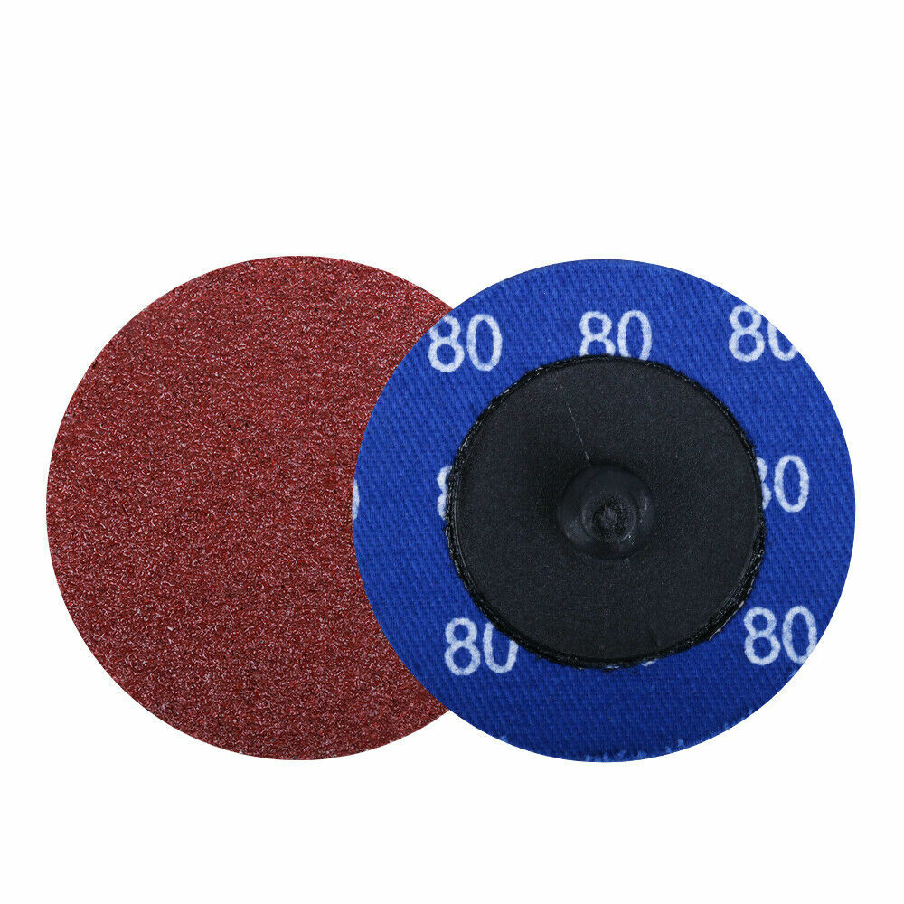 50PCS 2″ 80 Grit Aluminum Oxide Roll Lock Die Grinder Quick Change Sanding Disc