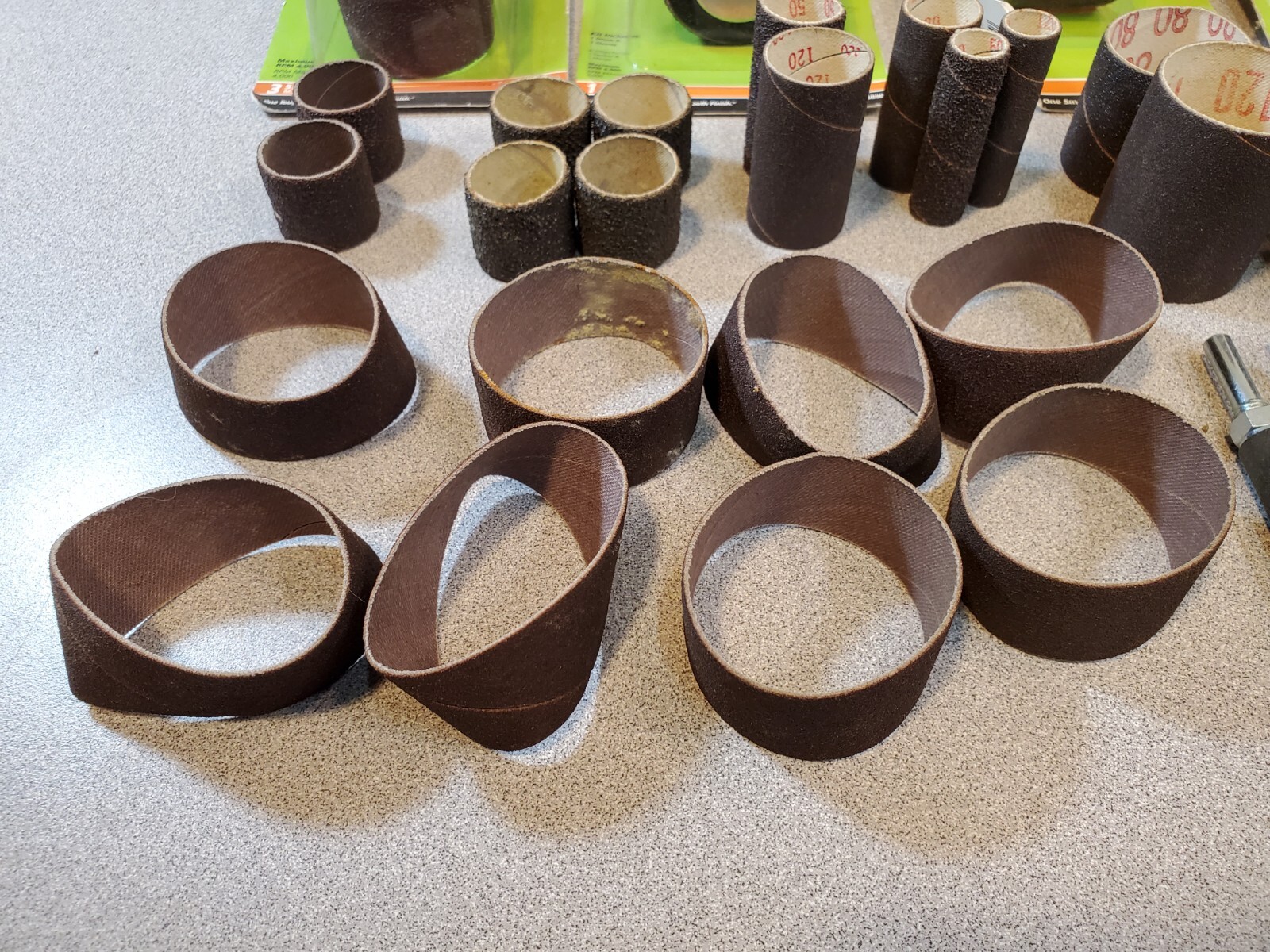 Lot of 52 Drum Spindle Sander Sleeves & Sanding Drums
