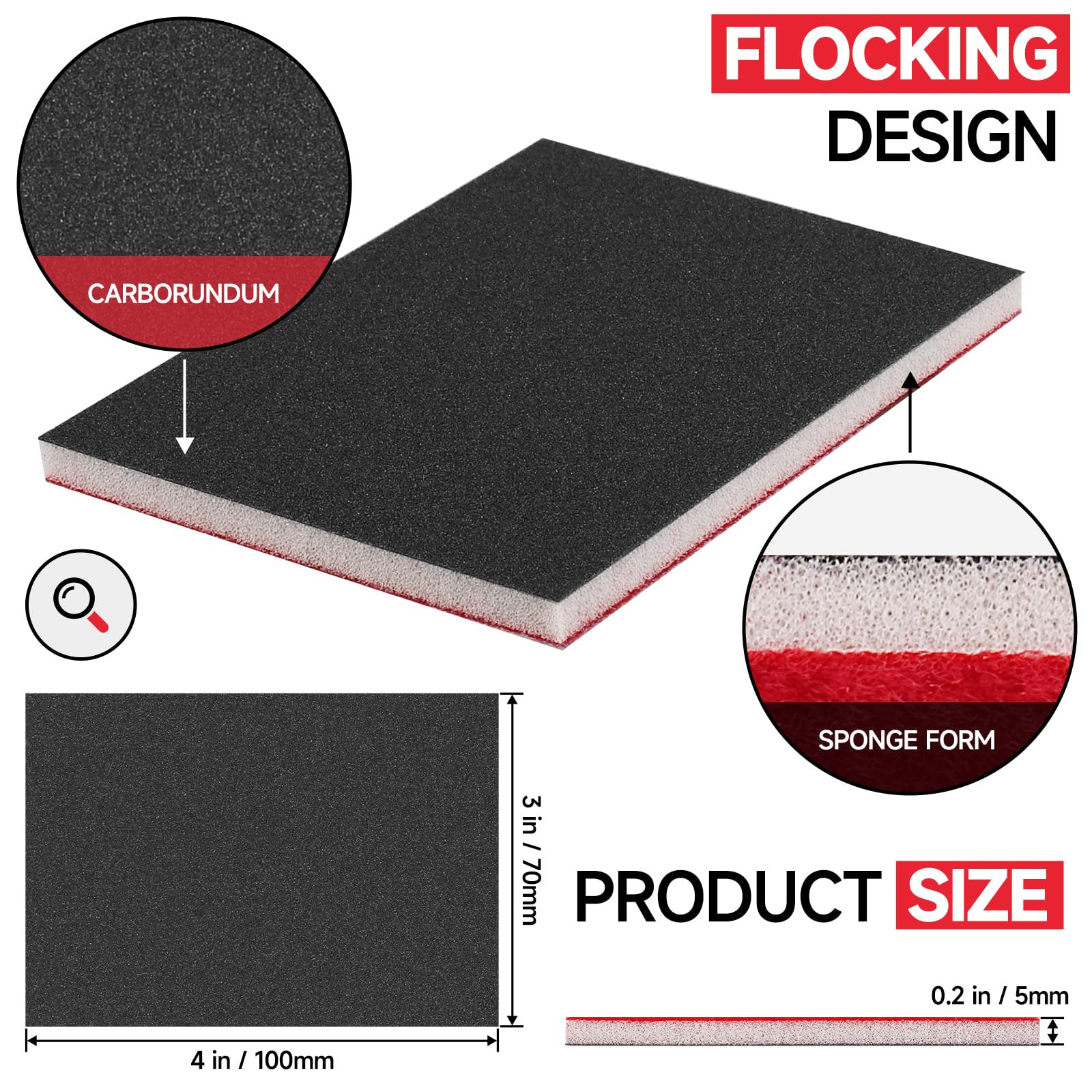 20 Pcs 3 x 4 Inch 180-3000 Grit Sanding Sponge Set, Ultra Fine Sanding Sponge…
