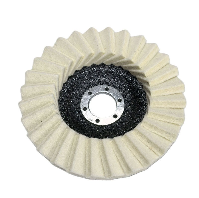 5″ Wool Felt Flap Disc Metal working Polishing Buffing Wheel For Angle Grinder
