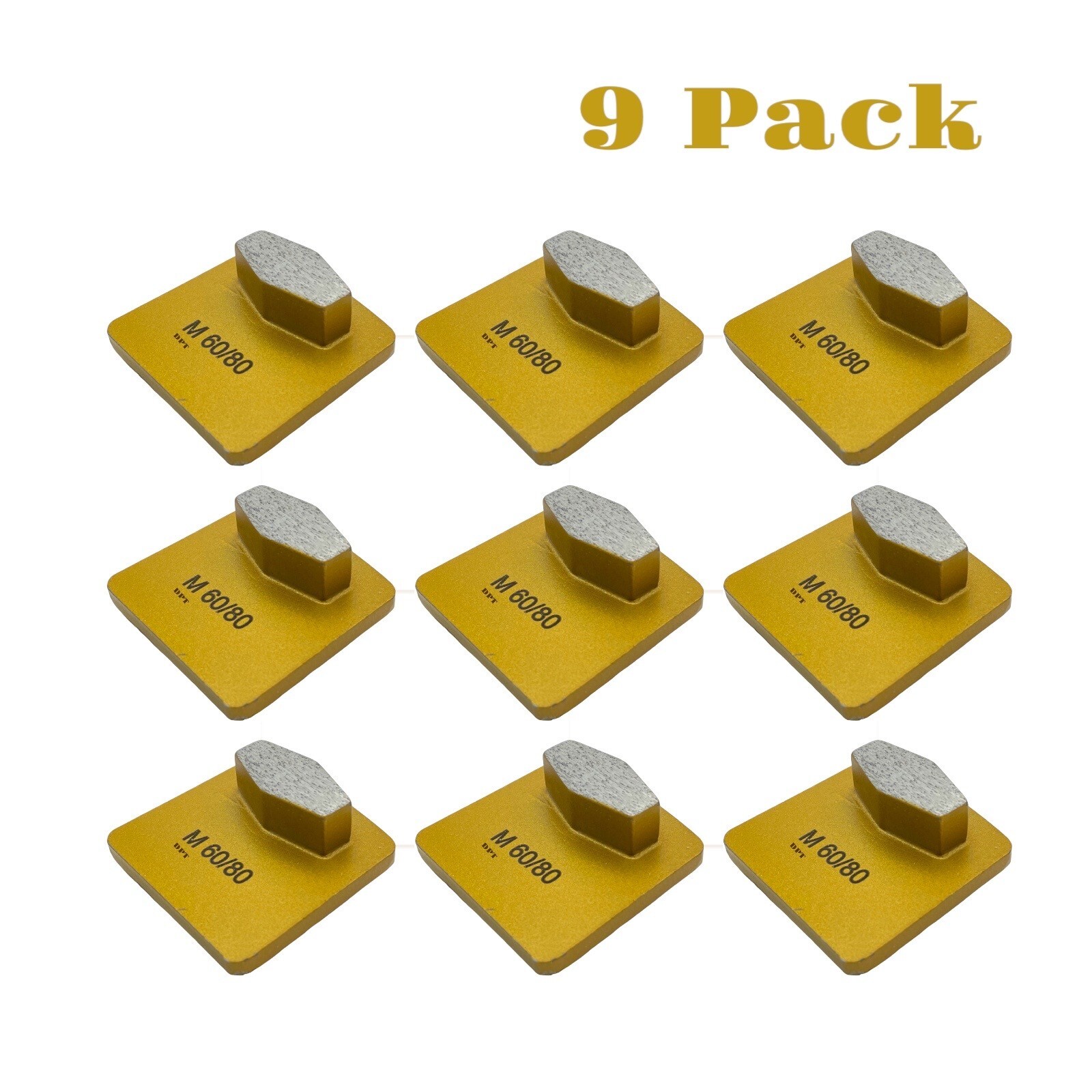 9PACK Grinding Disc for Husqvarna PG Series Concrete Grinder Medium Bond 60 Grit