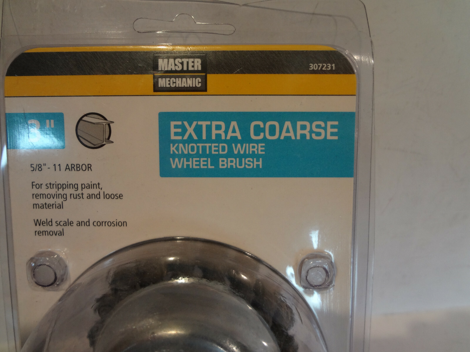 Master Mechanic 3″ EXTRA COARSE Knotted Wire Wheel Brush #307231