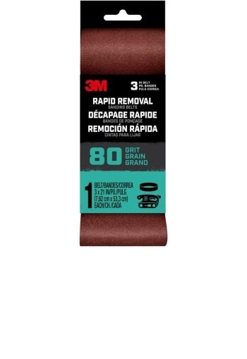NEW 3M 27395 / 9265 3″ X 21″ 80 GRIT POWER SANDER SANDING BELT 7375769