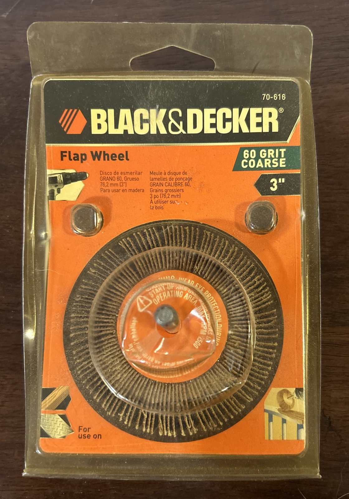 Black & Decker Flap Wheel 3″ Coarse 60 Grit 70-616 SEALED FAST SHIPPING