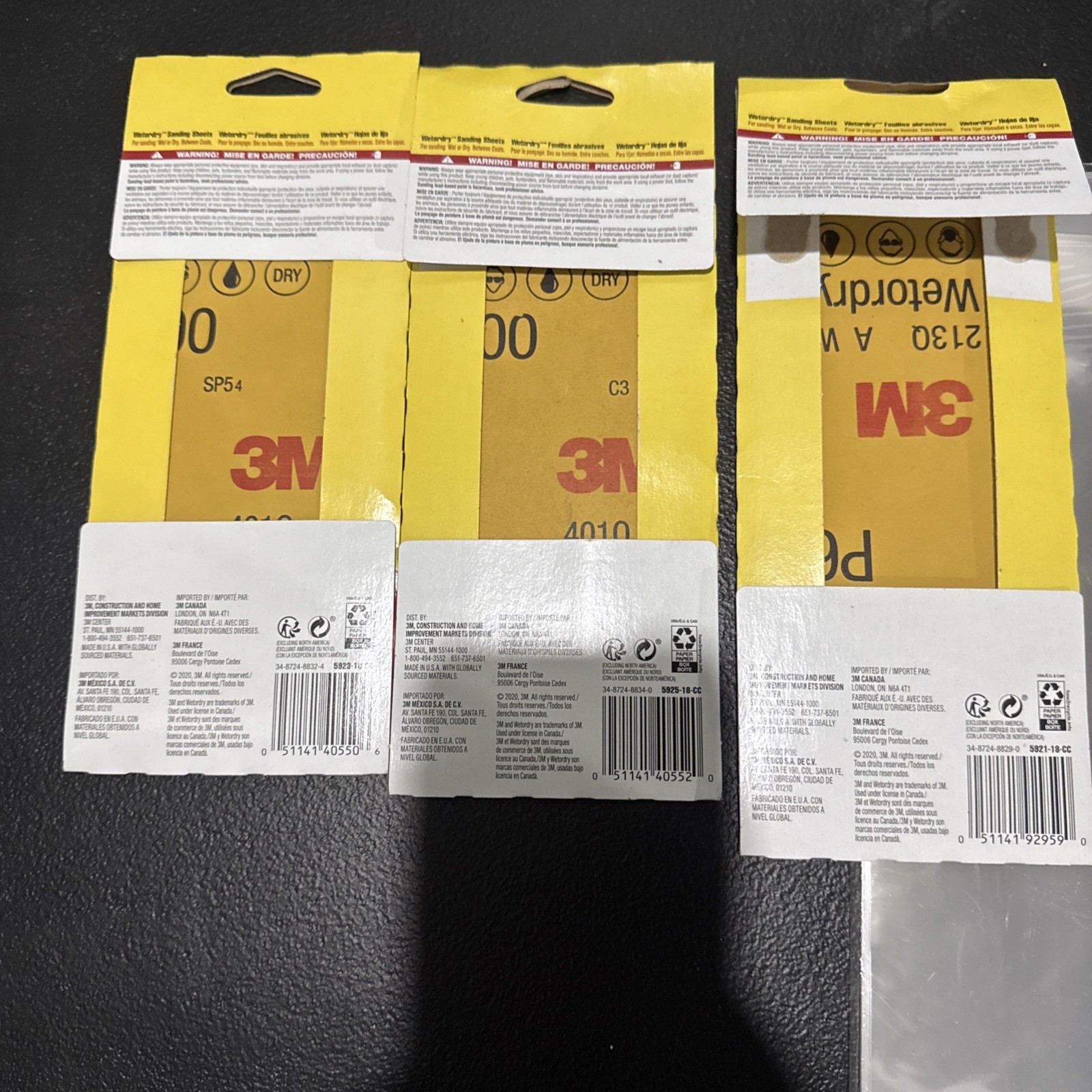 Wet/dry 3 2/3 in. x 9 in. 600 1k 3k Grit Super Ultra Fine Grade Sandpaper