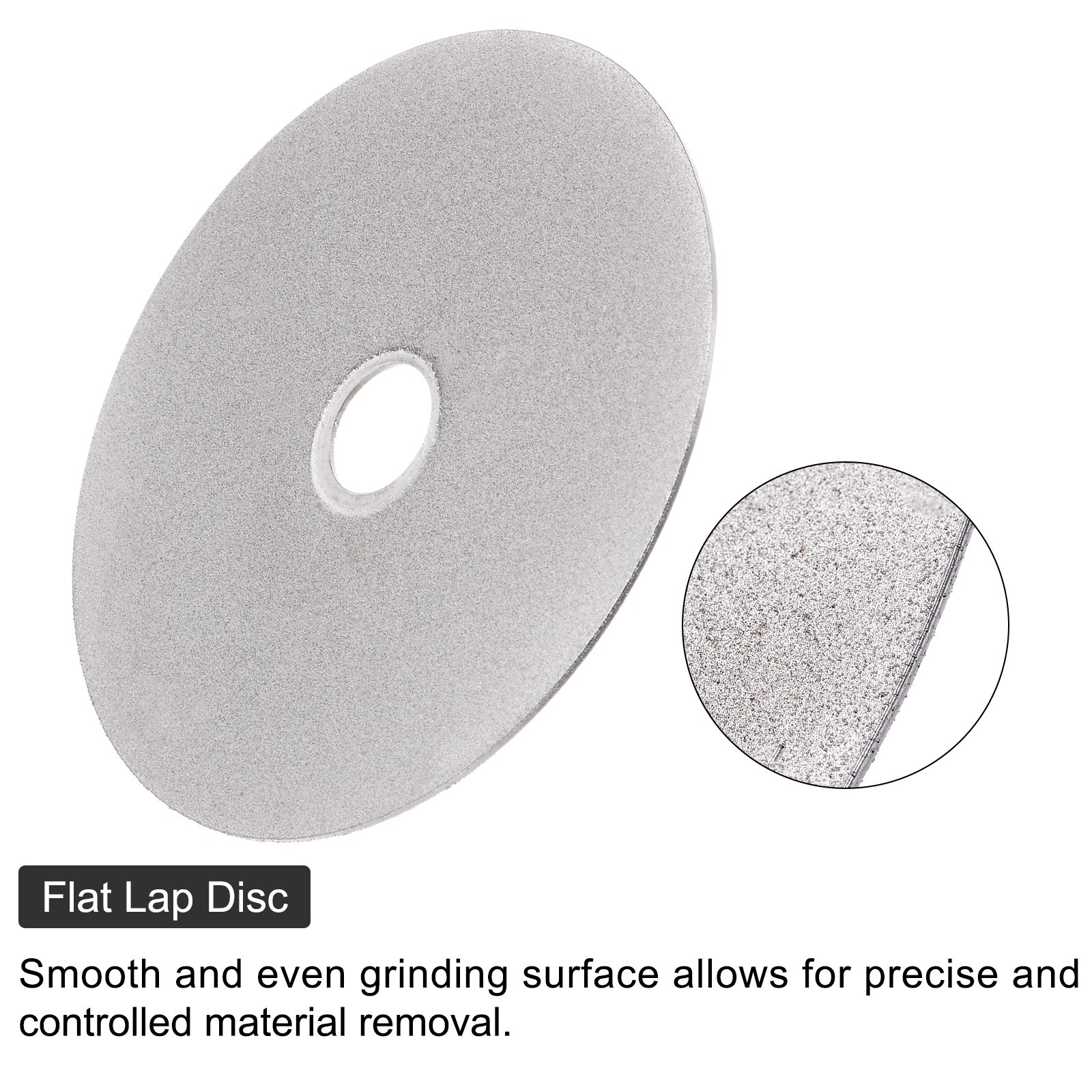 2pcs Diamond Sanding Grinding Discs, 4″ Grit 240 5/8″ Arbor Hole Flat Lap Wheel