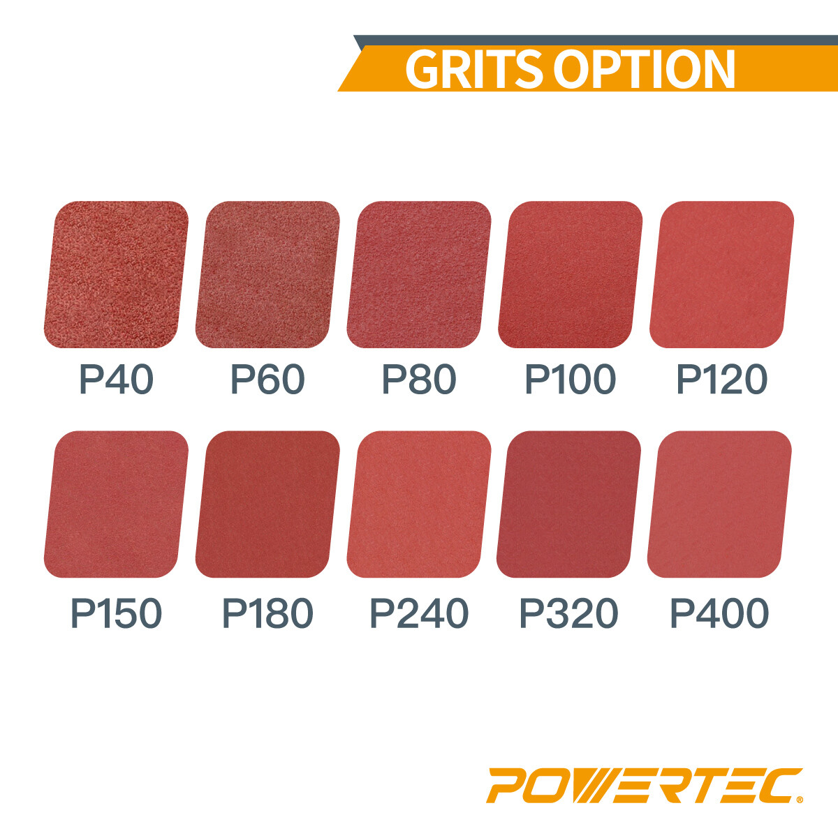 POWERTEC 4 x 36″ Sanding Belt 80 Grit 10pcs Aluminum Oxide Sandpaper 110680