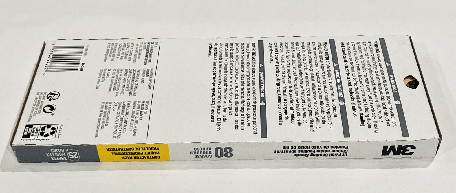 25-Pack 3M Drywall, Plaster Sanding Sheets, 4.187 x 11.25 in, 80 Grit, Coarse