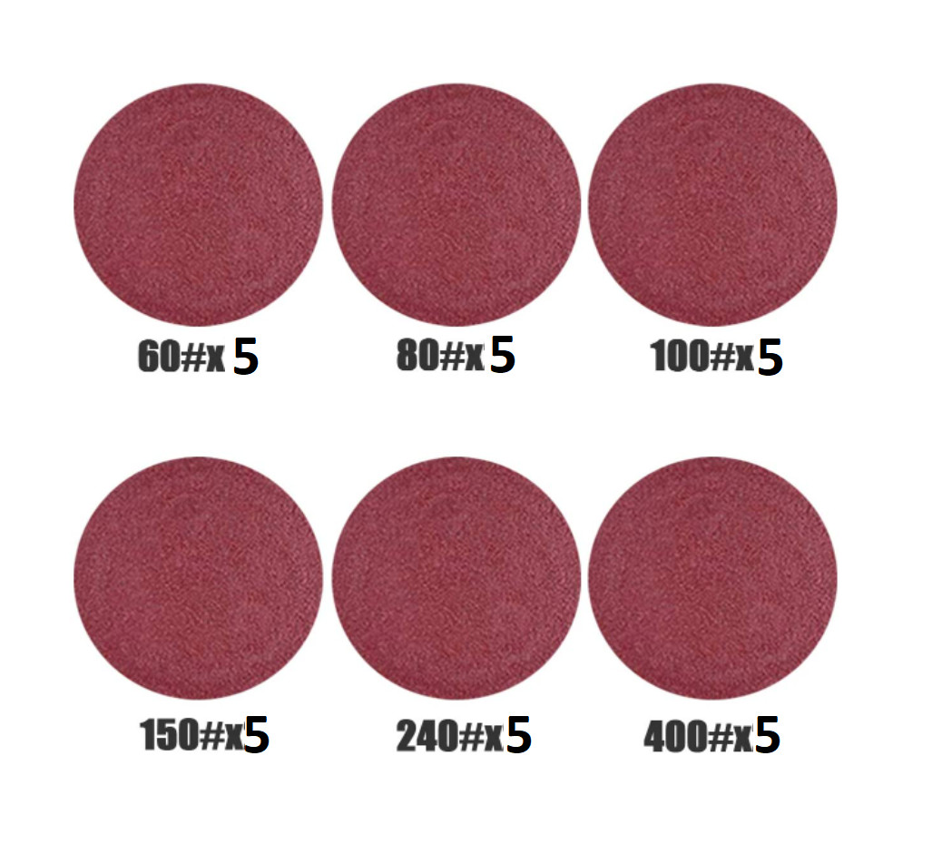 2″ Buffing Plate with 1/4 Drill Attachment, Sanding Disc & Soft Foam pad, 48pcs