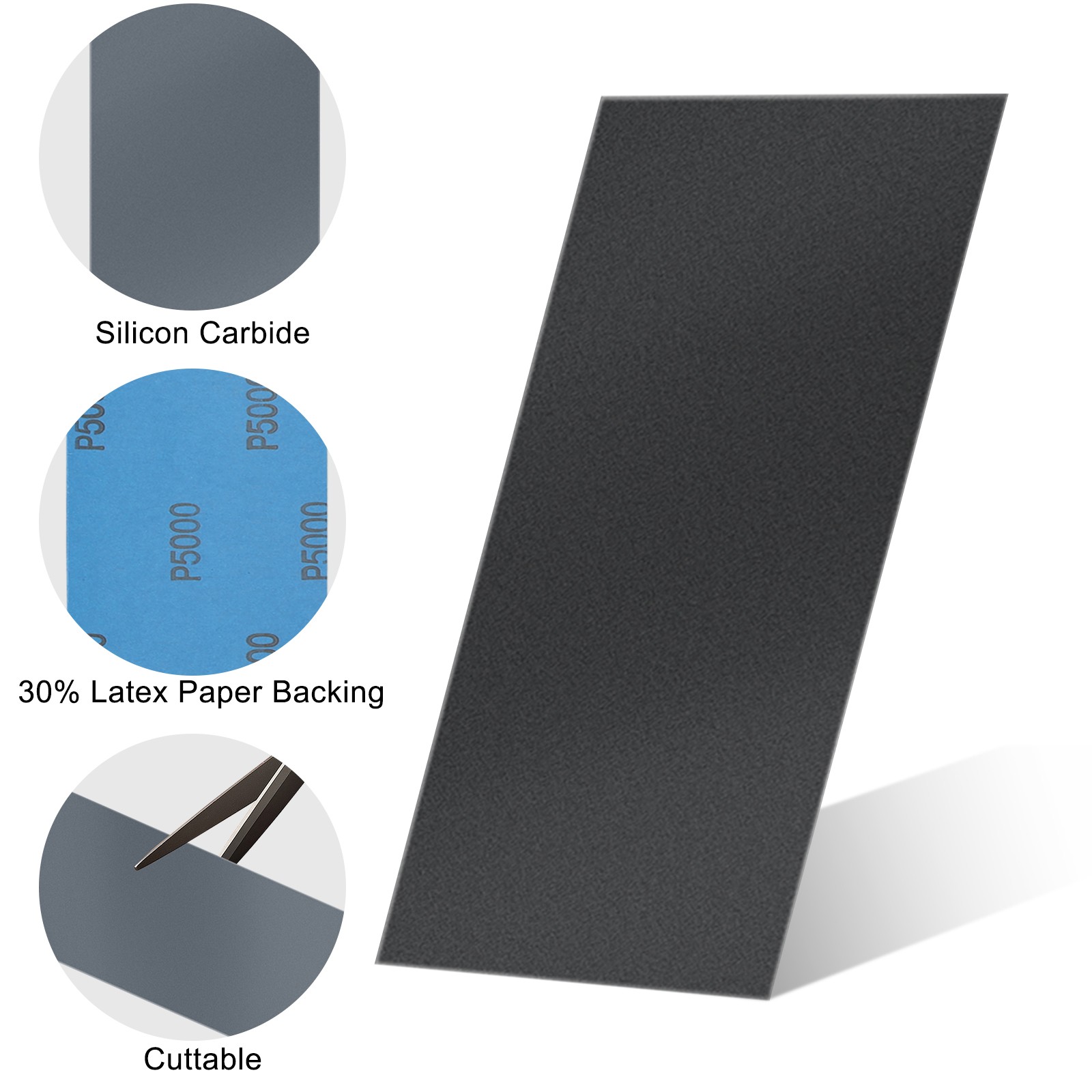 45PCS Wet Dry Sandpaper 120-5000 Grit Sand Paper Sanding Sheets Polishing Set