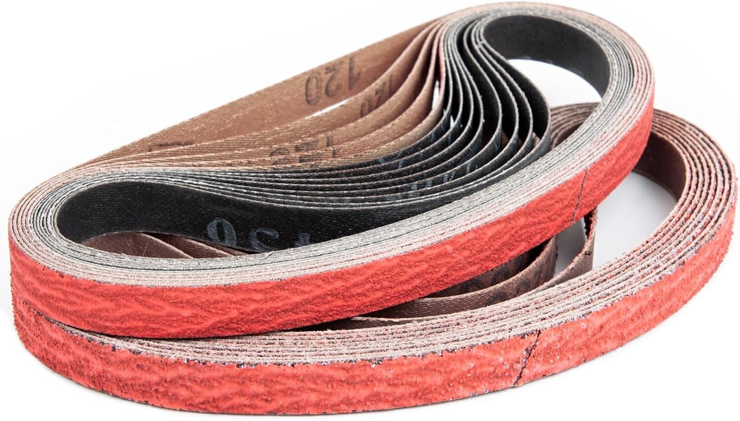 20 Assorted Grit Silicon Carbide Sanding Belts 1/2 x 18 inches for Professionals
