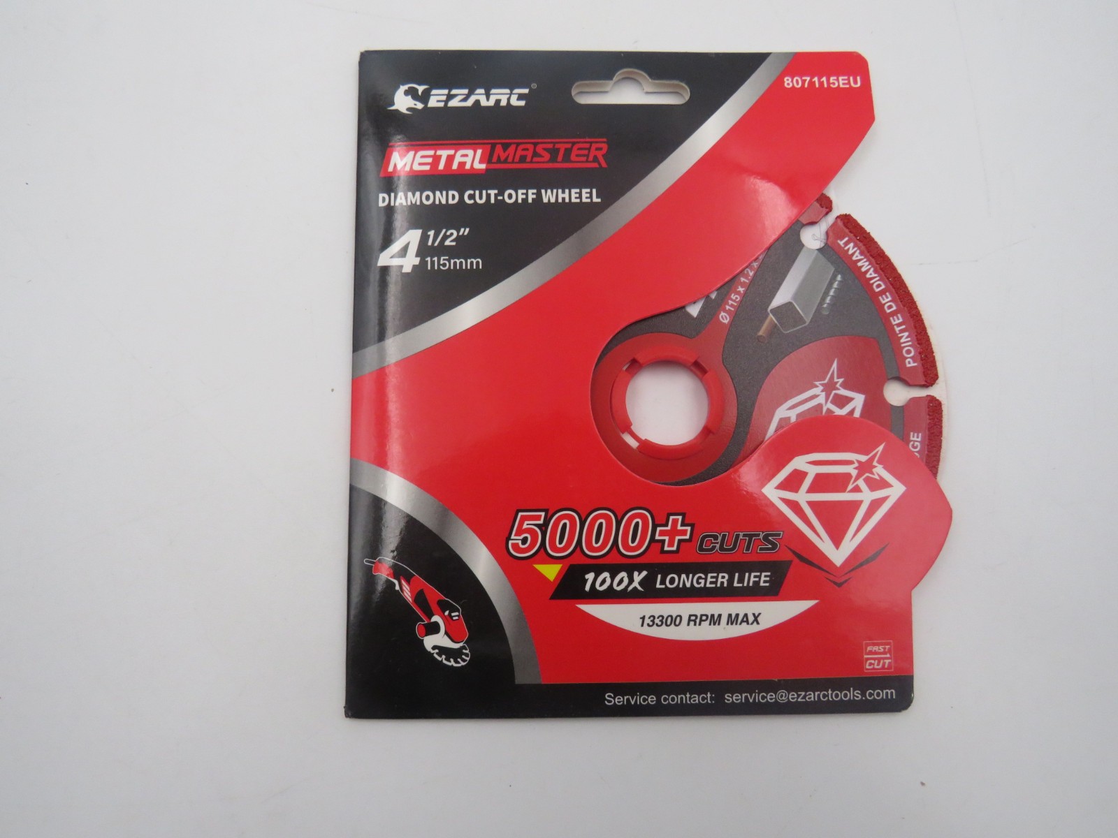 EZARC Diamond Cutting Wheel 4 1/2 x 7/8 Inch for Metal NEW