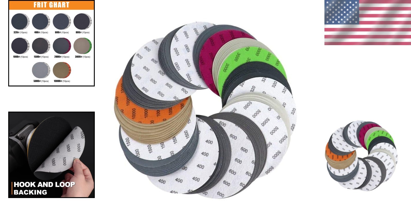 100Pcs Wet Dry Sandpaper Discs | 320-10000 Grit Assortment