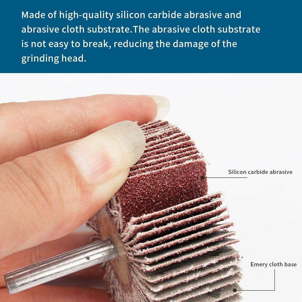 1-1/2x1x1/4″ Flap Wheel Sander for Drill Mounted Sanding Grinding 40 80 120 Grit