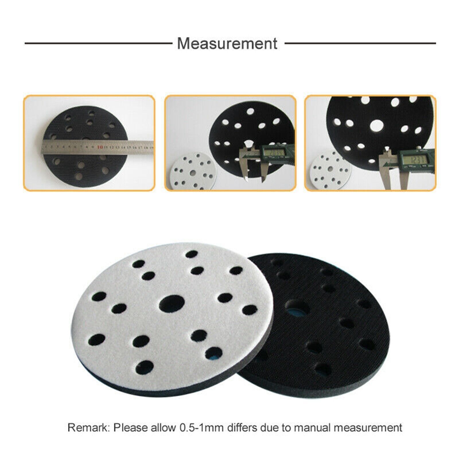 5 pcs 6 inch Sponge interface pad hook loop sanding Disc Sander Backing Pads
