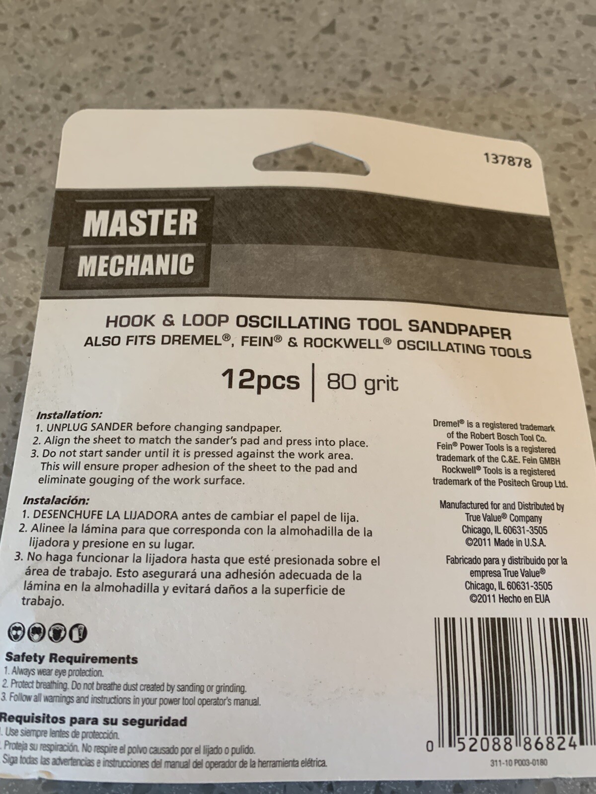Master Mechanic Oscillating Tool Sandpaper