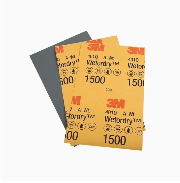 3M WETorDRY Abrasive Sheet 401Q 1500 Grit Sandpaper (50/200 Sheets/PACK)