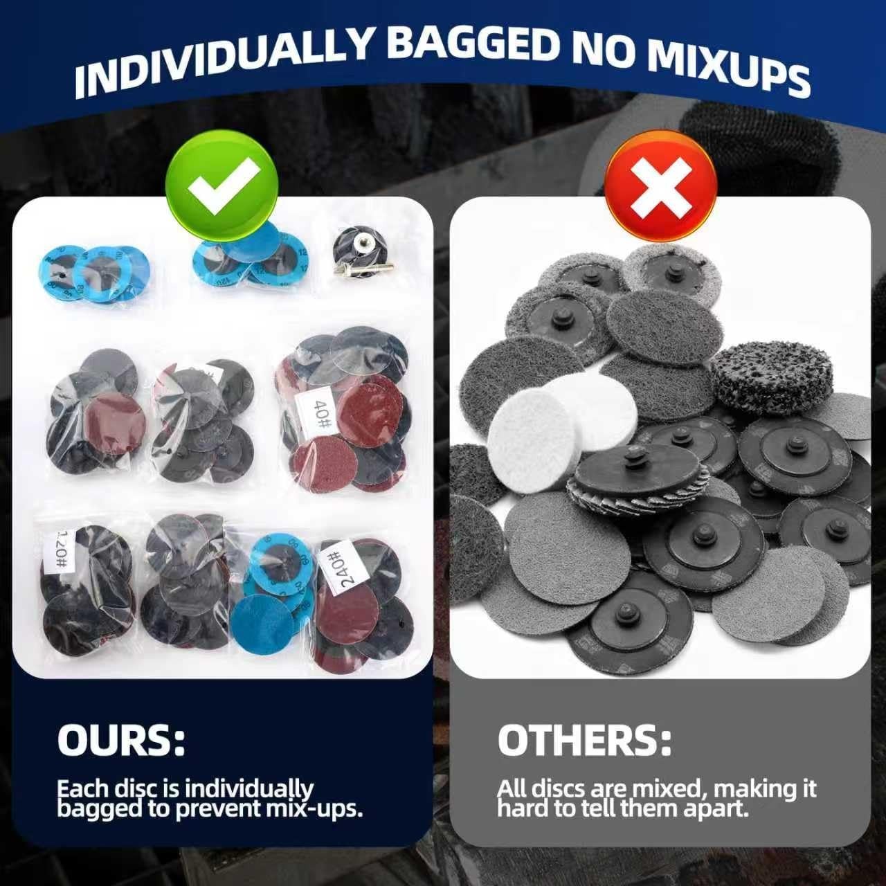 Durable Surface Prep Discs for Rust and Paint Removal, Compatible with Grinders